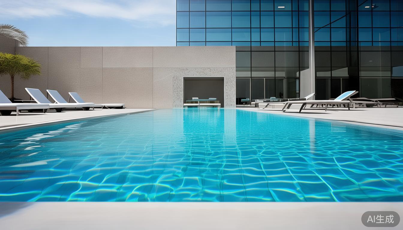 通体大理石在酒店泳池底部与池壁创造整体奢华度假体验_大理石酒店大厅效果图_大理石酒店洗漱台图片