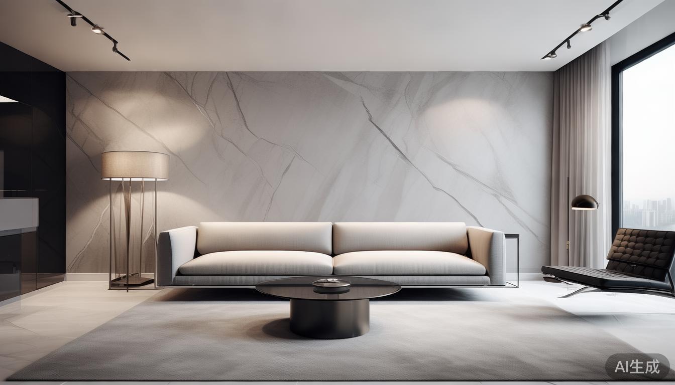 灰色石材系列_自然石系列灰调产品如何与现代家具搭配呈现高级灰空间氛围_灰石装修案例