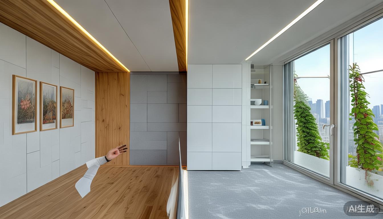 微水泥系列地面与墙面一体化设计扩展空间感并凸显简约风格_水泥地面简装_墙地一体水泥漆