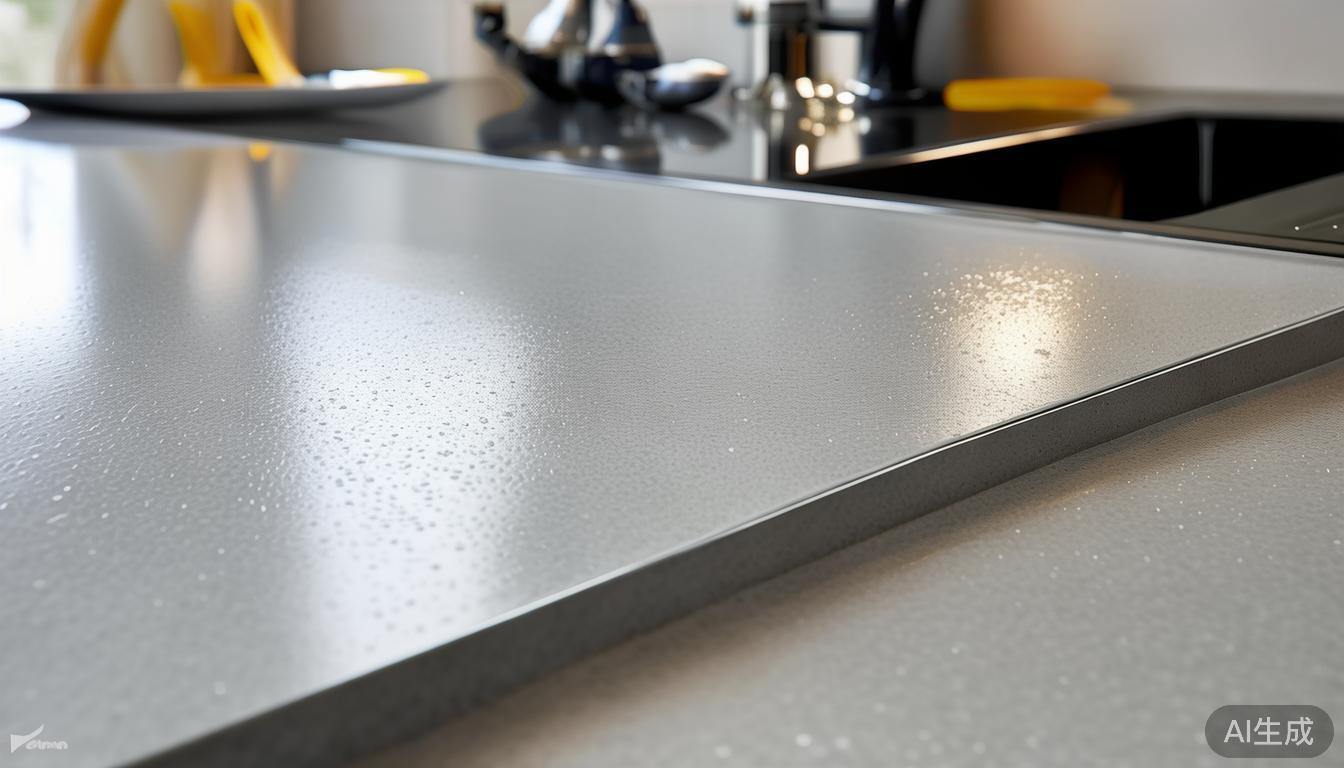 厨房防溅挡板用中板通体大理石：兼顾美观质感与易于清洁，耐用又耐脏