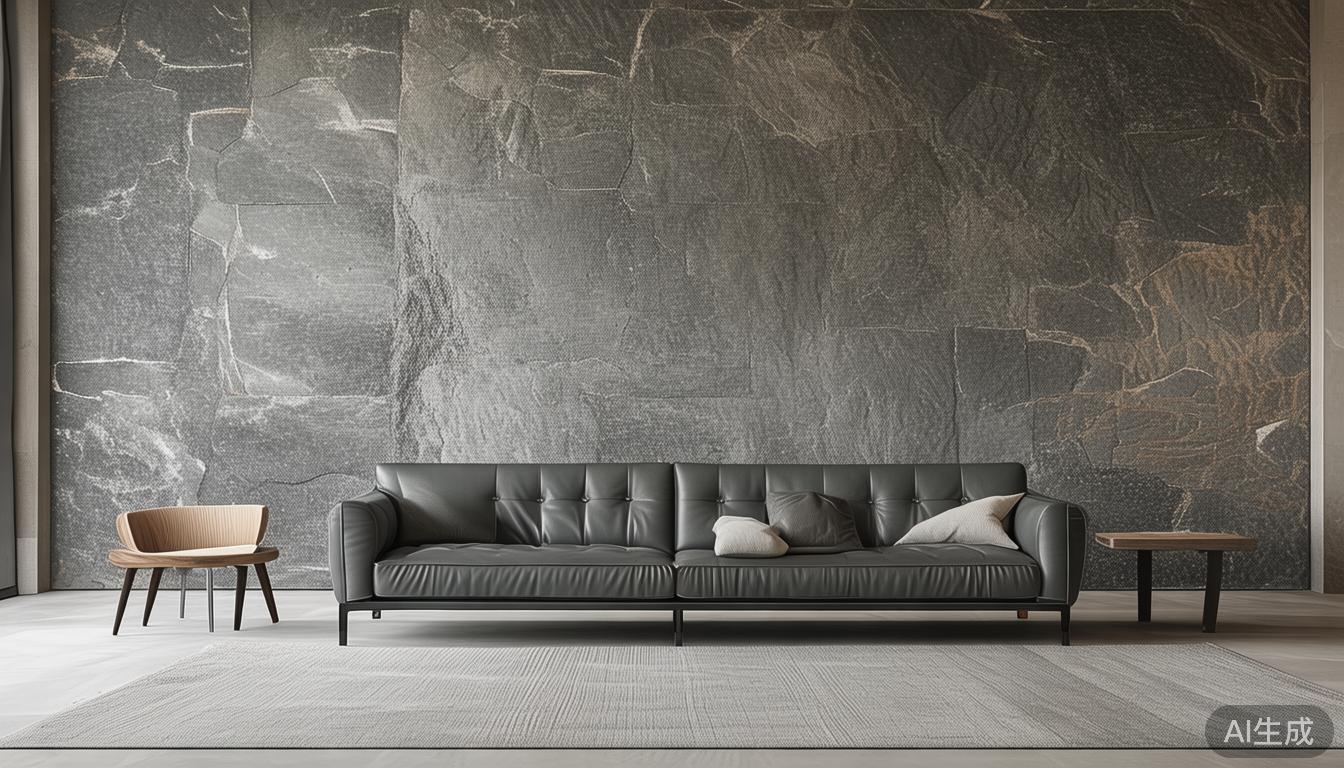 高级灰空间怎么打造？自然石与现代家具的搭配秘诀来了