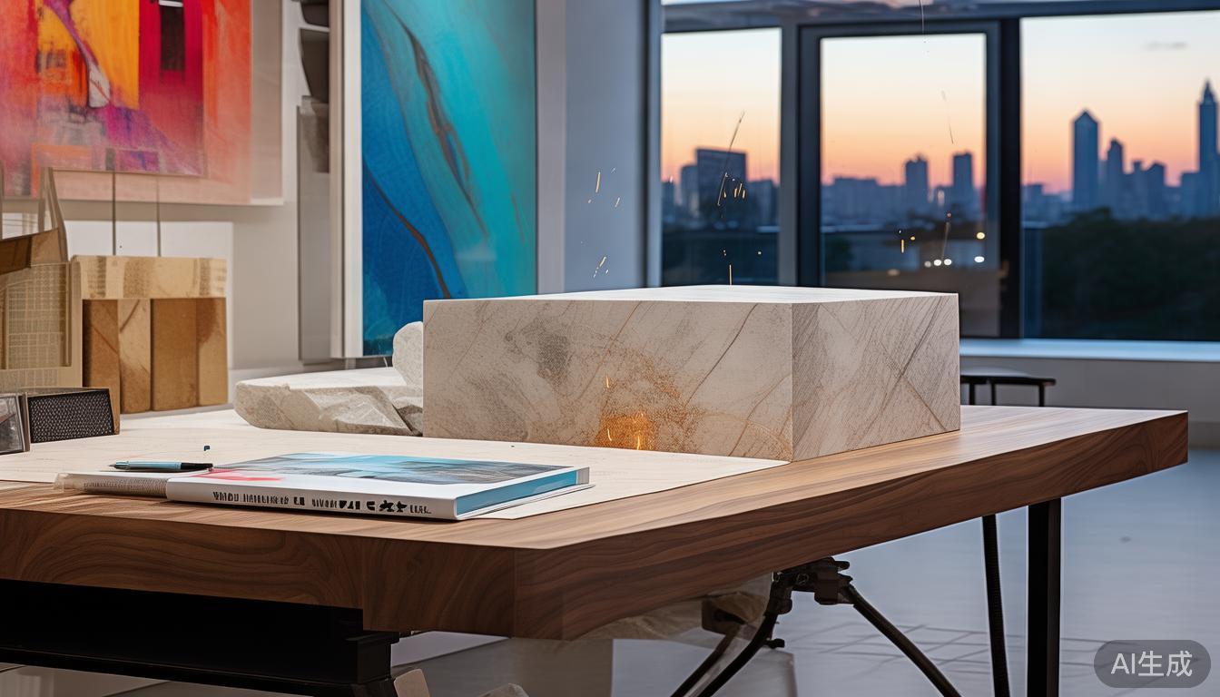 奢石桌子_奢石板材_奢石系列作为桌面与茶几定制材料体现独一无二的艺术价值