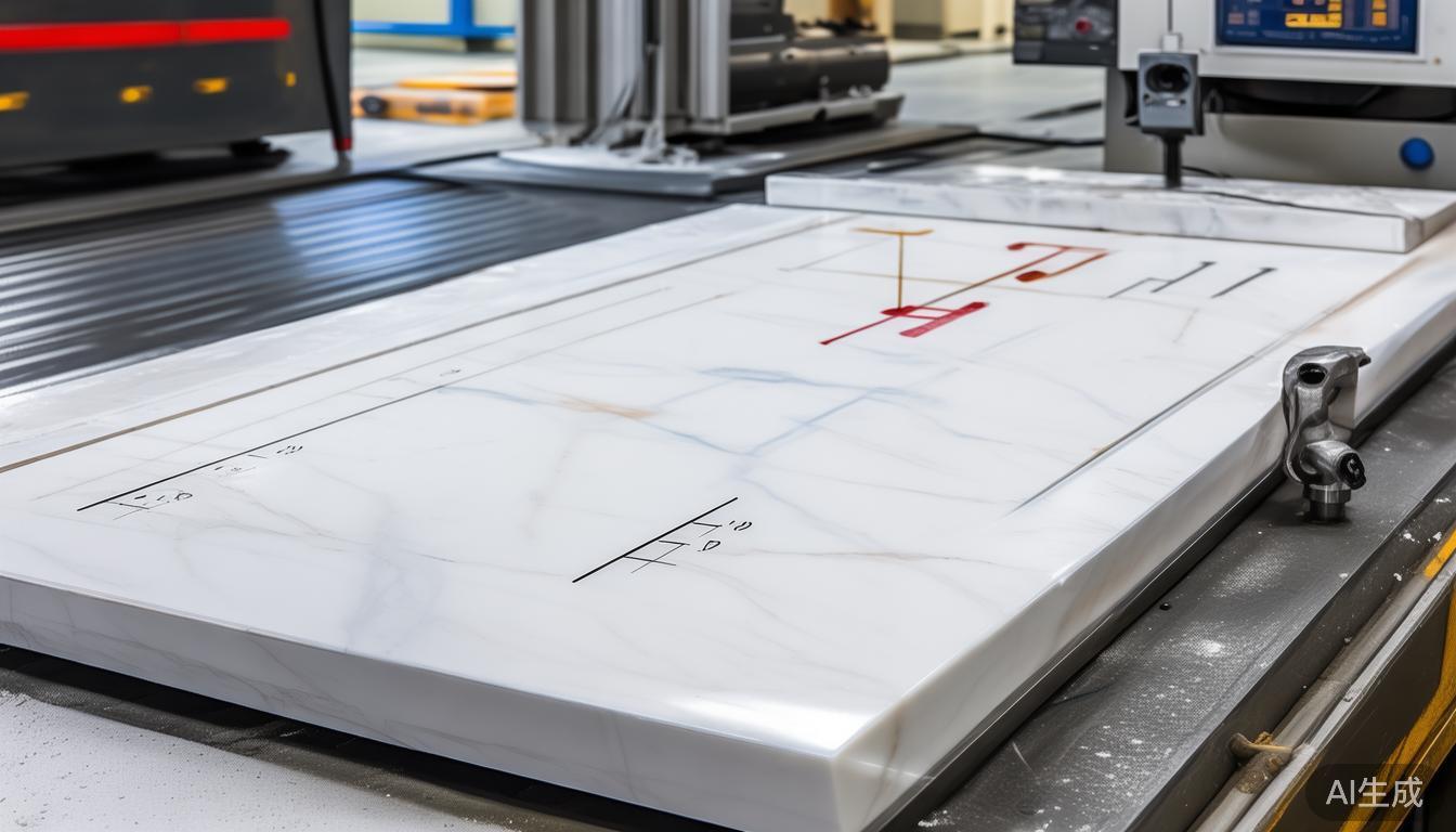 立体石材_通体大理石拉槽与倒角加工后更显立体适用于高端商业空间_大理石立体铺贴图