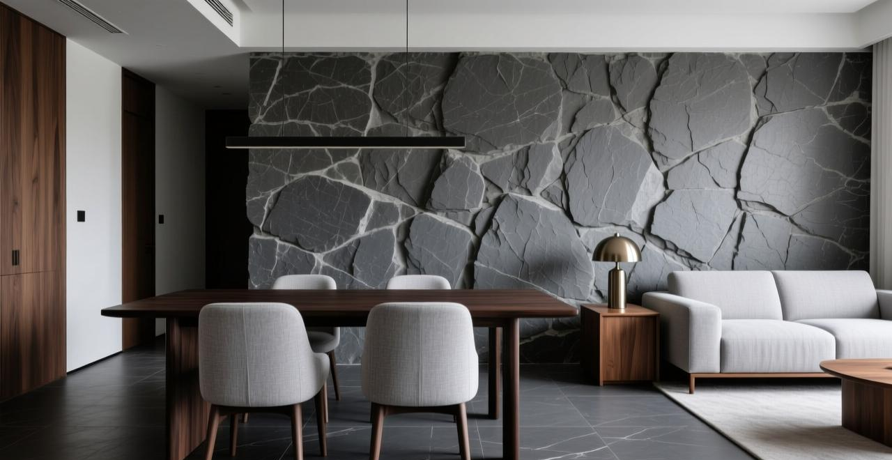 自然石灰调产品搭配现代家具，三步打造不冰冷的高级灰空间