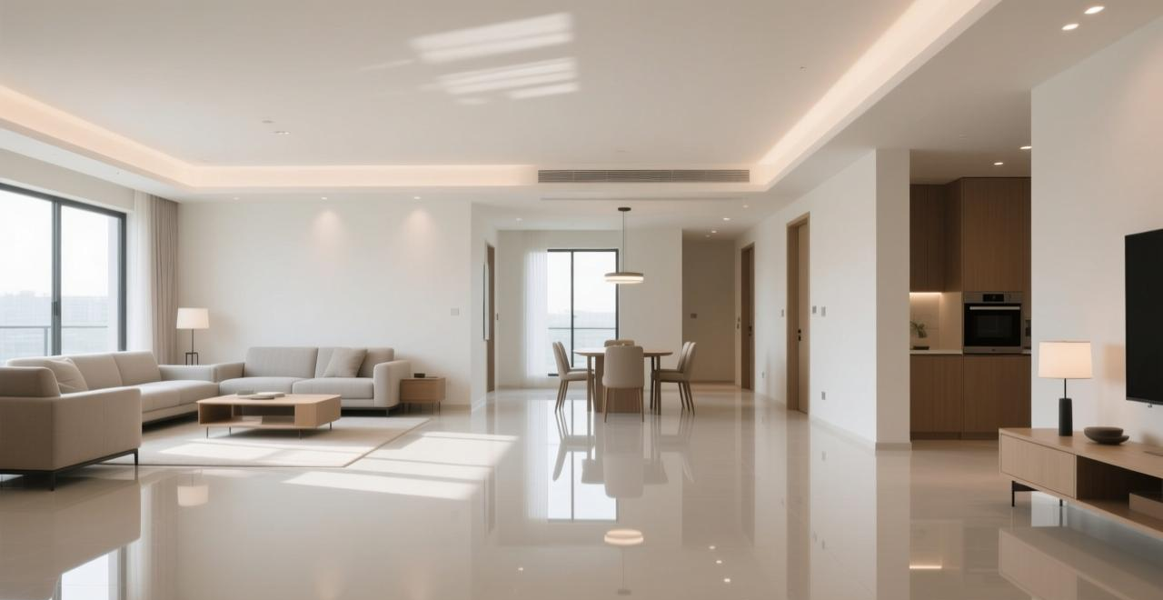 超平釉瓷砖到底多平整？无缝延展空间感，让家显大又敞亮