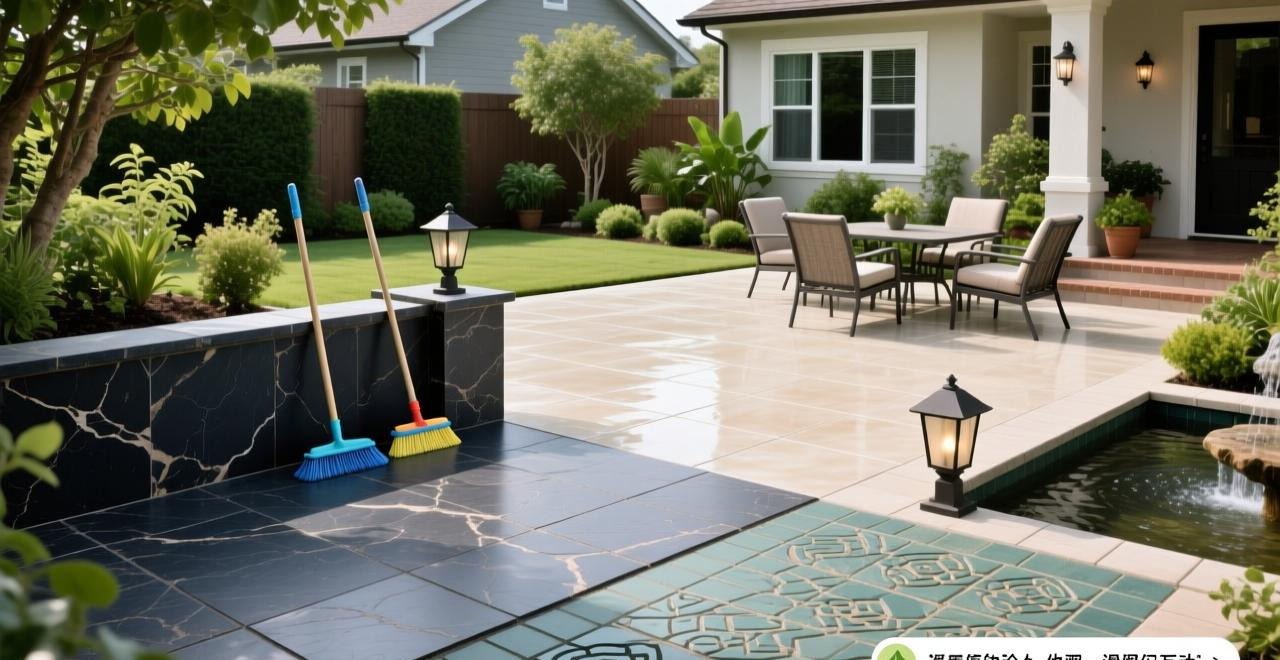 户外庭院地面石材_户外庭院铺装_自然石系列适用于户外庭院铺设展现其耐候性与防滑特性