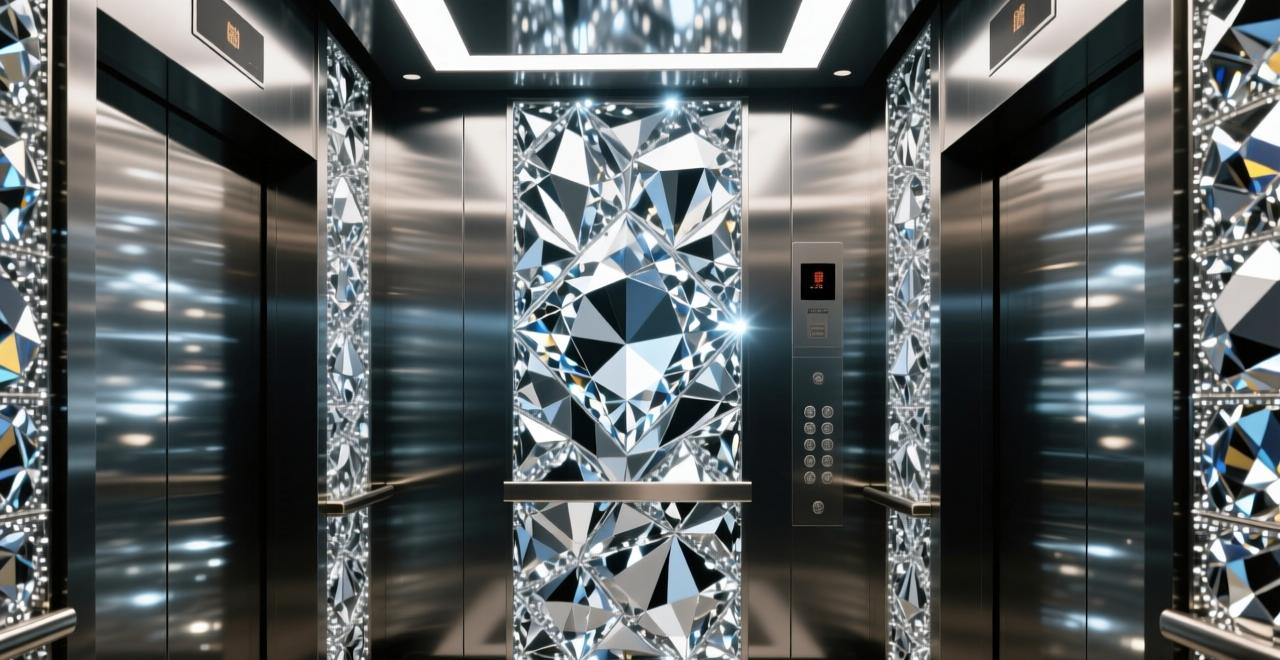 金刚晶钻石是什么瓷砖_精致金刚钻_金刚晶钻石系列在豪华酒店电梯内部装饰提升空间华丽度