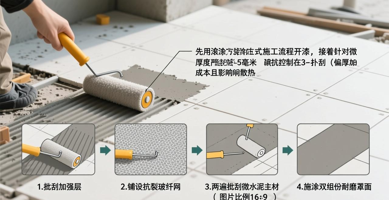 老旧瓷砖翻新秘籍：微水泥直接覆盖，7步让家秒变极简新空间